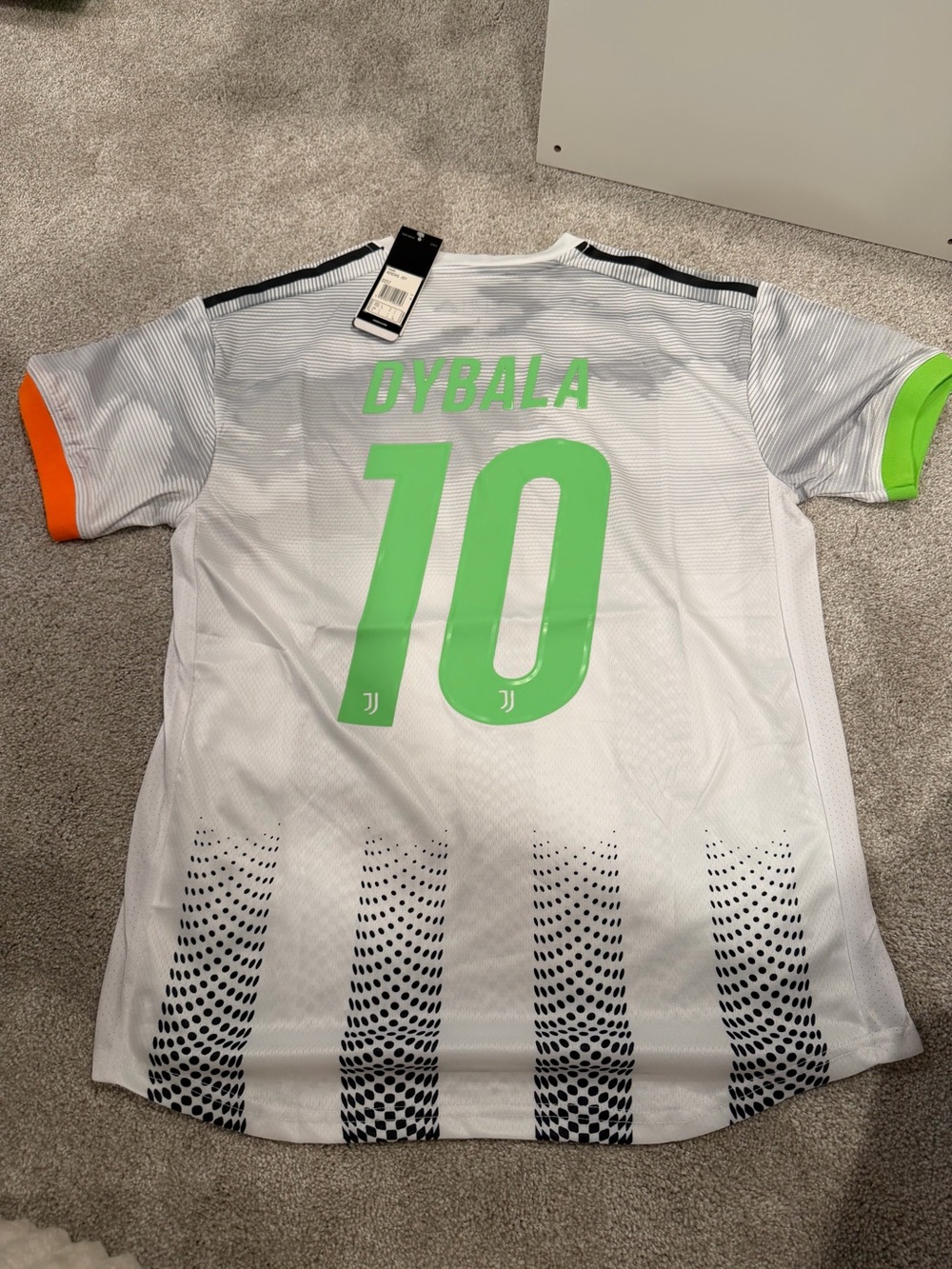 adidas Men’s Juventus Paulo Dybala retro soccer jersey slim fit kit